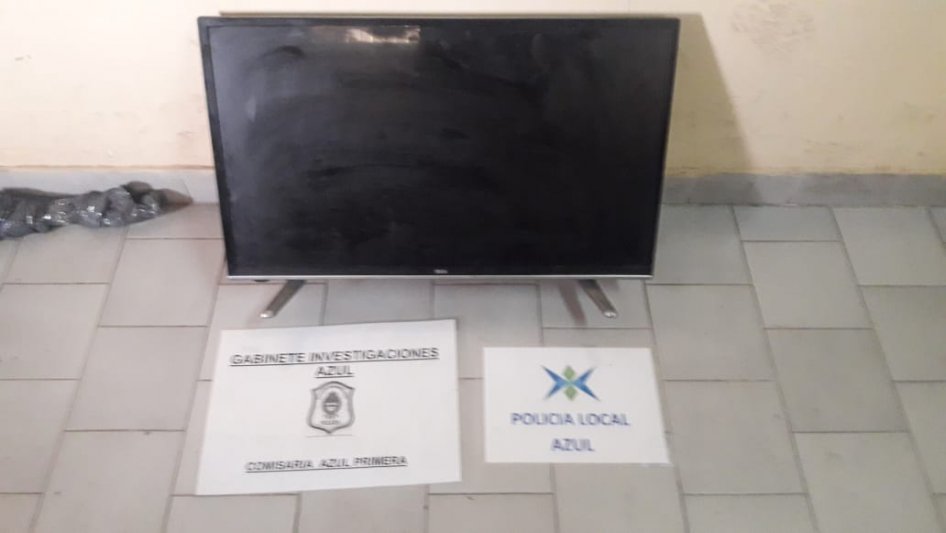 Televisor robado y recuperado