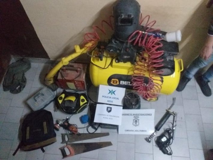 Recuperaron herramientas robadas en una bloquera