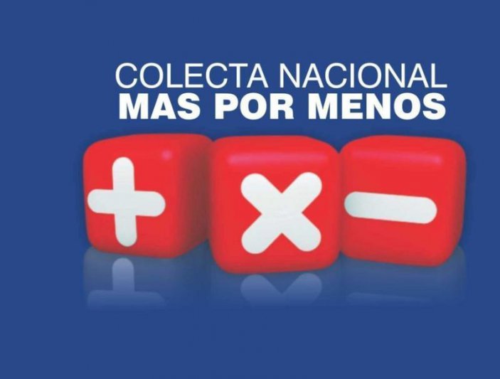 Se realizará en todo el país la colecta Más por Menos