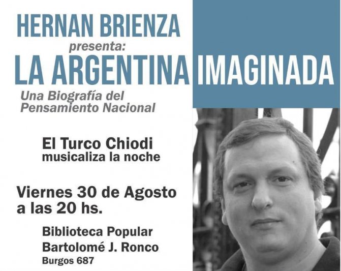 Hernán Brienza estará en Azul