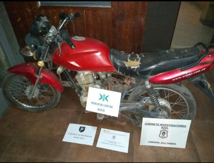 Recuperaron una moto  que había sido sustraída