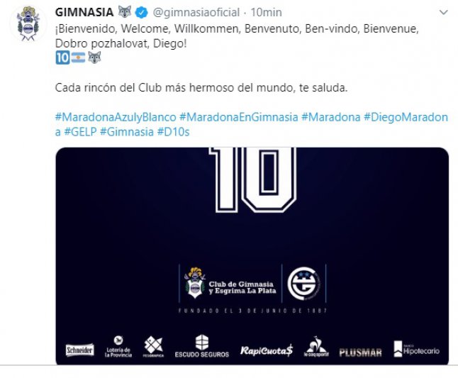 Es oficial: Maradona firmó y será el nuevo técnico de Gimnasia de La Plata
