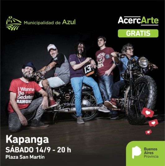 Hoy actuará Kapanga en el AcercArte