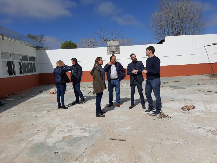 El intendente Capra y el senador Jáuregui recorrieron trabajos que están en ejecución