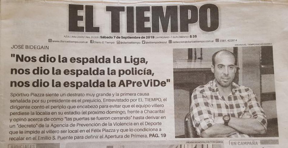 Seis meses de suspensión para José Bidegain