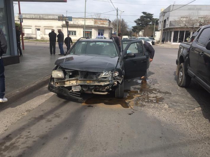 Triple choque en Av. Perón y Lavalle