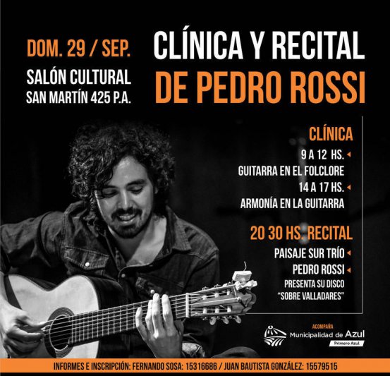 Clínica y recital de Pedro Rossi