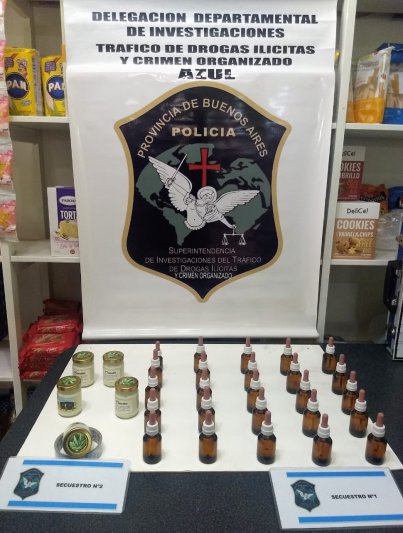  Secuestraron aceite y pomada de cannabis durante un allanamiento en una dietética