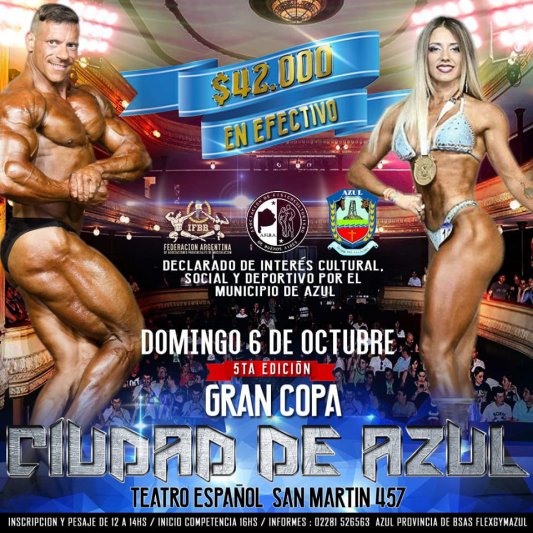 Azul se prepara para el Torneo de Fisicoculturismo y Fitness