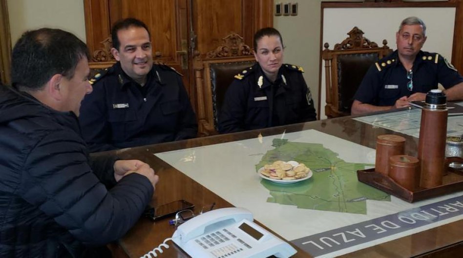 El Intendente se reunió con los nuevos jefes de  la Departamental y del Comando de Patrullas 