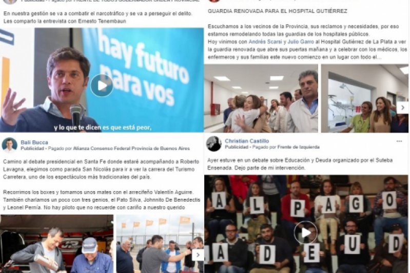 Elecciones: ¿cuánto invirtieron los candidatos bonaerenses en Facebook?