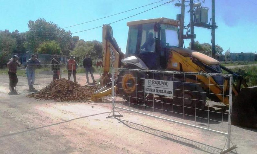 Trabajo de alcantarillado en la zona norte de la ciudad