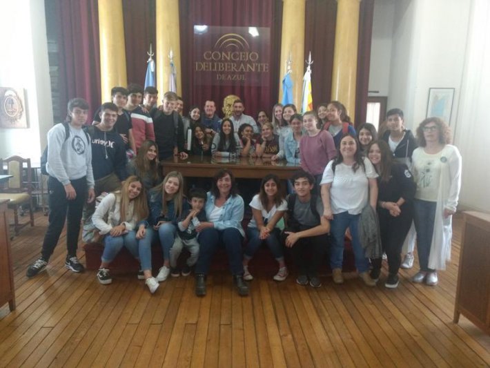 Una visita de alumnos  al Concejo Deliberante