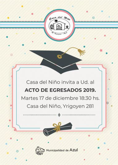 Acto de egresados de Casa del Niño