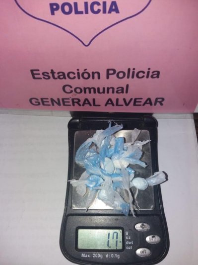 Aprehendida  con cocaína 