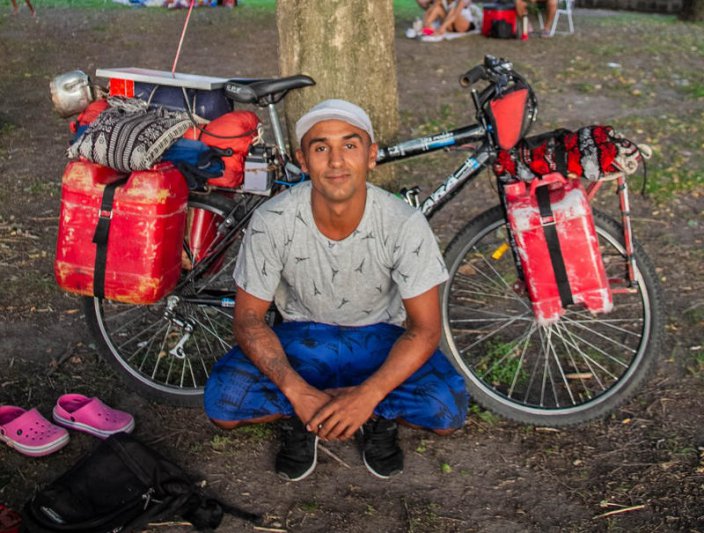 Un ciclista viajero autosustentable