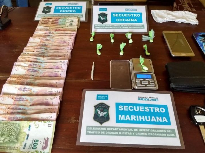 Aprehendieron a un comerciante  que tenía varias dosis de cocaína 