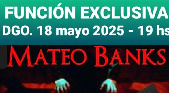 AECA invita a una función exclusiva y gratuita de la obra "Mateo Banks, Recortes de una crónica feroz"