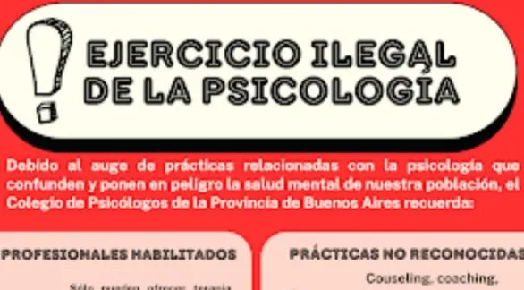 Campaña de difusión: ejercicio ilegal de la Psicología