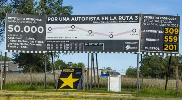 En sesión especial, los concejales reclamarán hoy  la obra de la Ruta 3 en el tramo Las Flores-Chillar