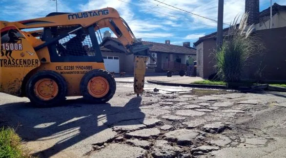 Trabajos de bacheo en la ciudad