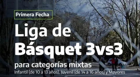 Tendrá lugar la primera fecha   de la Liga de Básquet 3 vs 3