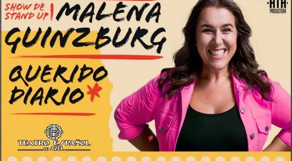 Malena Guinsburg con su unipersonal "Querido diario"