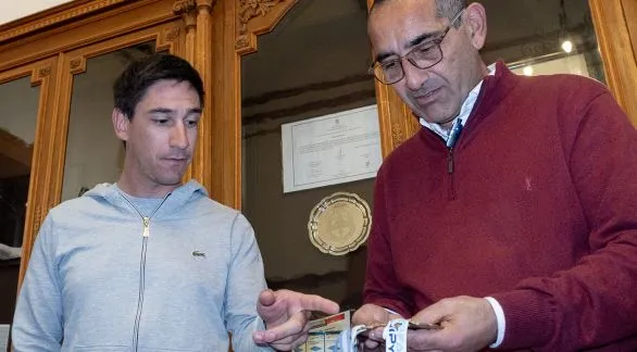Simón Mazzante visitó la Municipalidad y fue recibido por el intendente Nelson Sombra