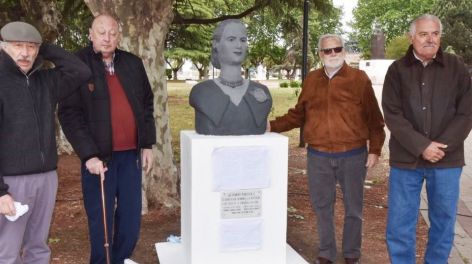 El busto de Eva Perón